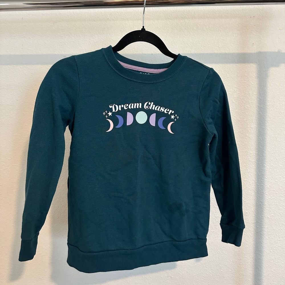 Cat & Jack Blue Sweatshirt with Moon Phases Graphic